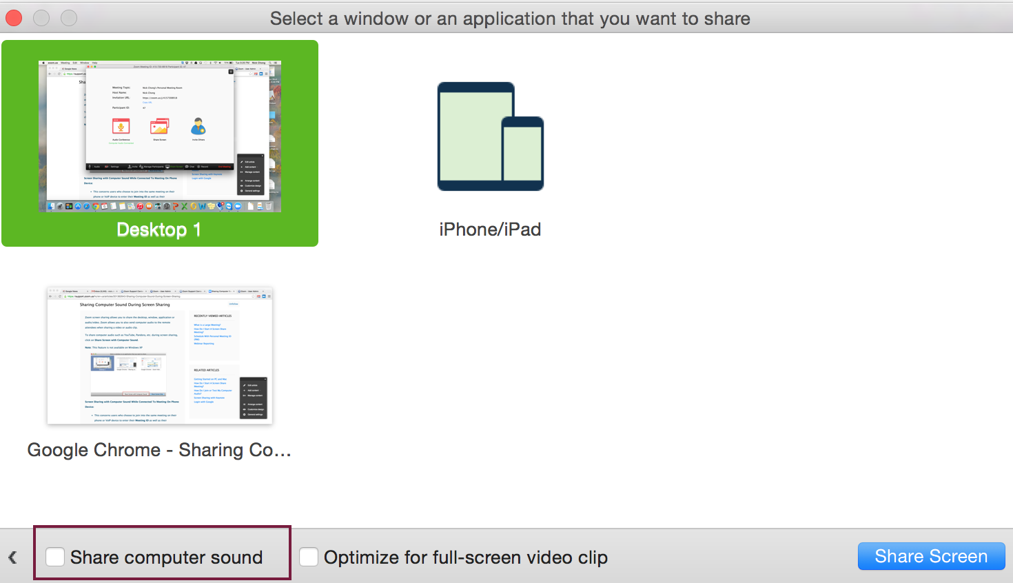 online screen sharing video and audio